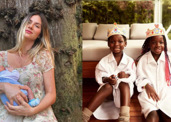 Giovanna Ewbank derrete fãs com fotos dos filhos juntos